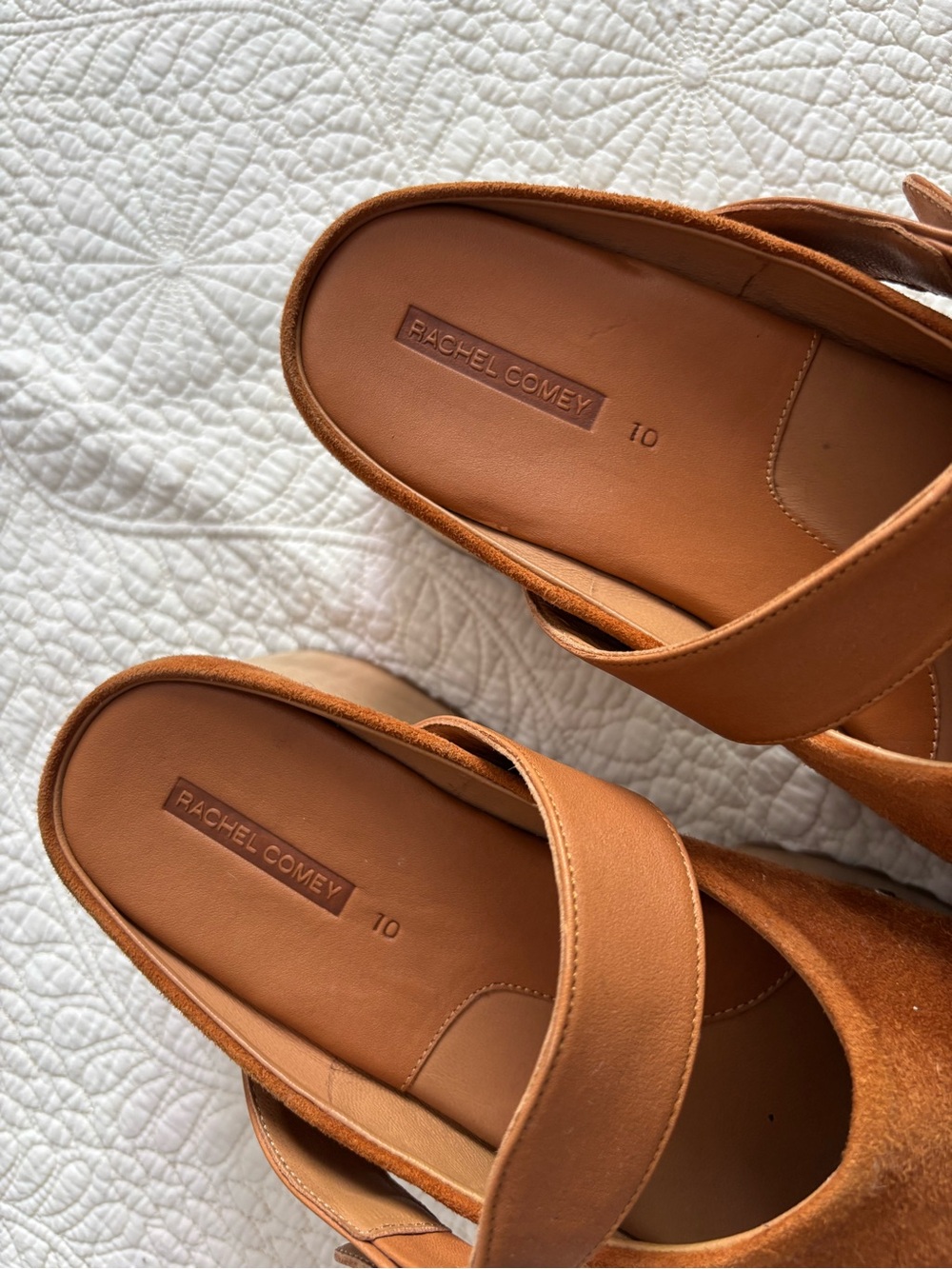 RACHEL COMEY Brown Suede Wood Sole Grader Clogs / 10 - Picture 11 of 11